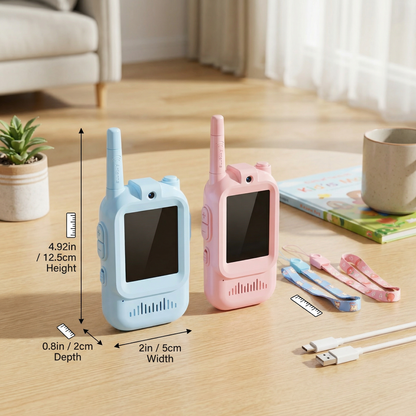 Kids' Video Walkie-Talkie 2-Pack – Radios with Camera & Screen