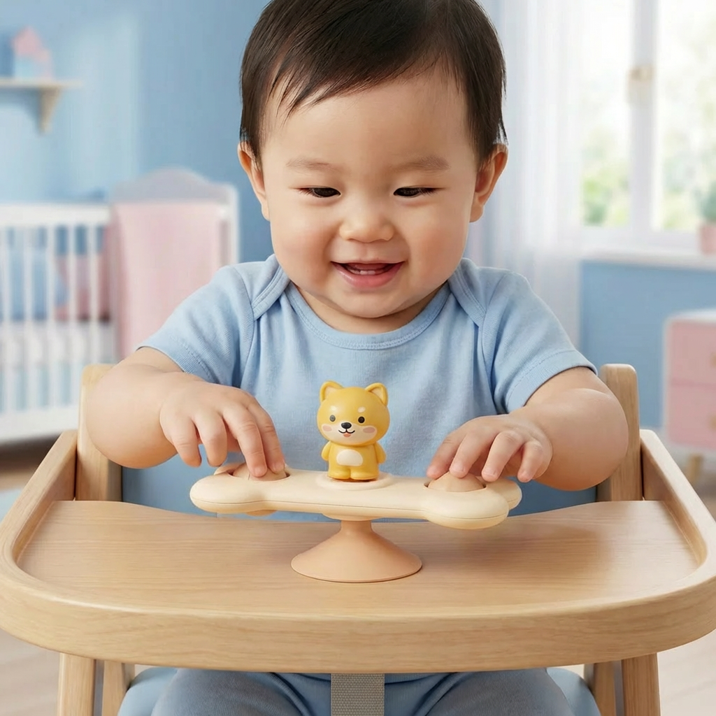 Montessori Suction Cup Spinner – Rotating Learning Toy