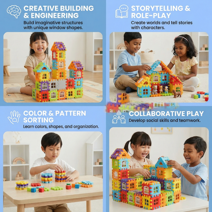 Montessori Window Building Blocks for Kids