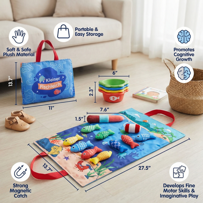 Montessori Plush Fish Pond Toy for Kids
