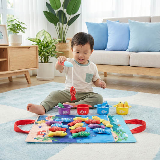 Montessori Plush Fish Pond Toy for Kids