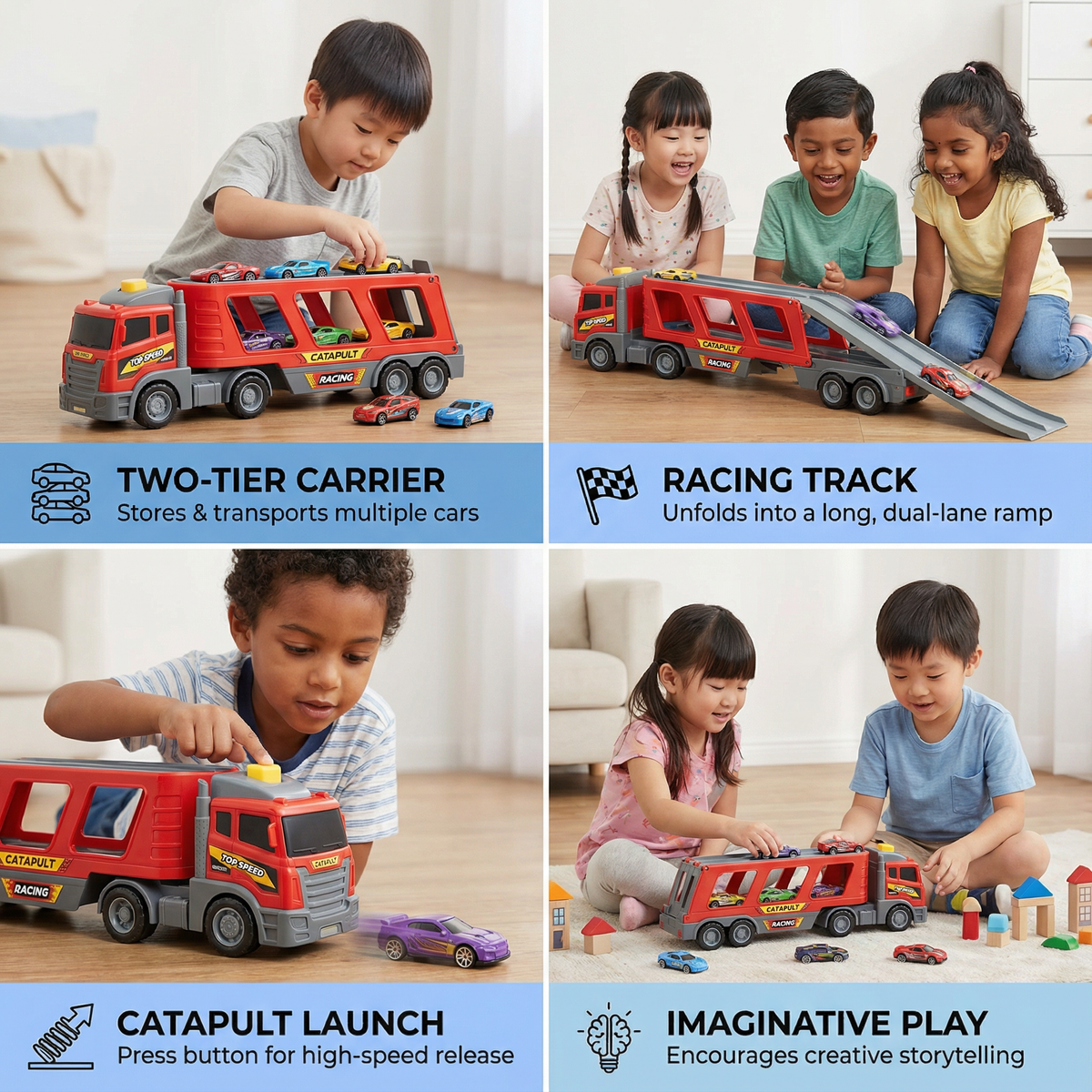 Racing Track Toy Truck for Children