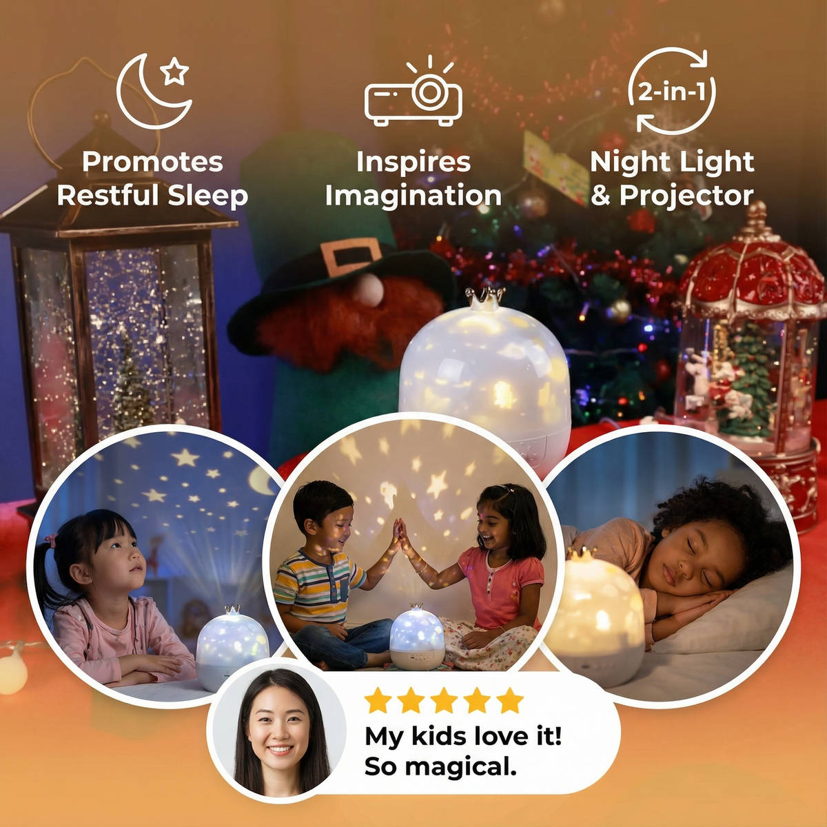 2-in-1 Kids’ Night Light and Projector