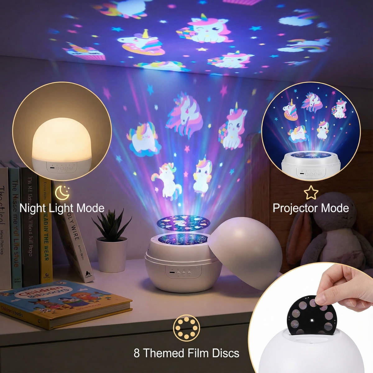 2-in-1 Kids’ Night Light and Projector