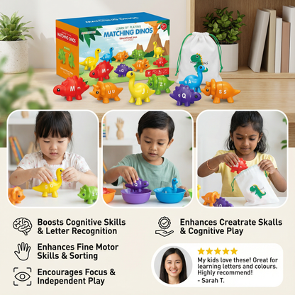 Educational Montessori Colour Dinosaur Sorting Game Set