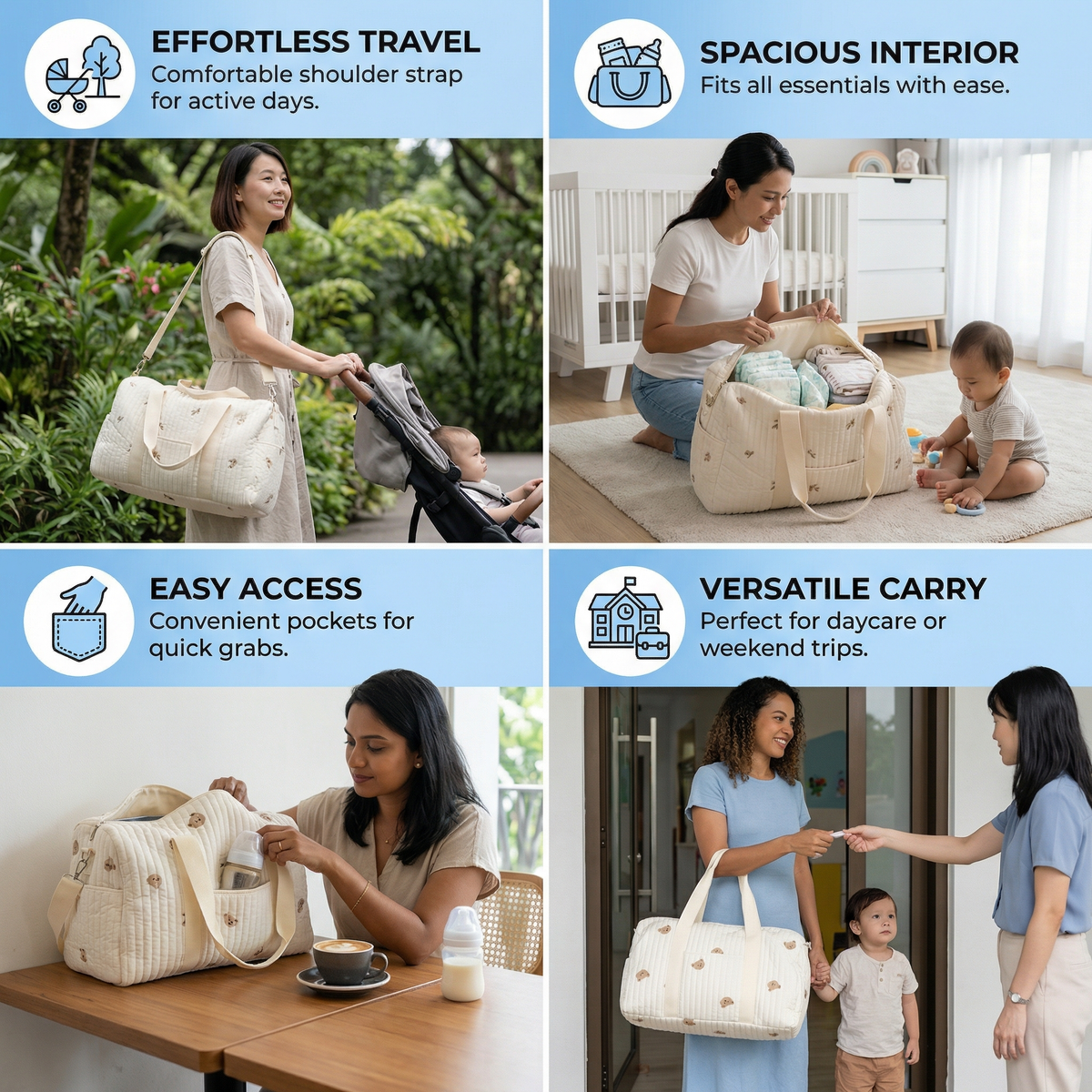 Large Mommy Baby Bag – Space for Everything Moms Need!