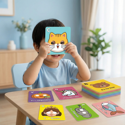 Alphabet Learning Cards with Animal Designs