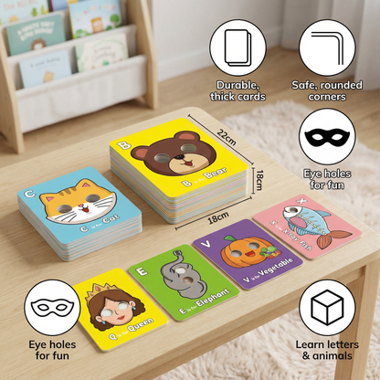 Alphabet Learning Cards with Animal Designs