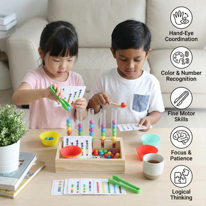 Montessori Test Tube Colors and Numbers Play and Learning Set