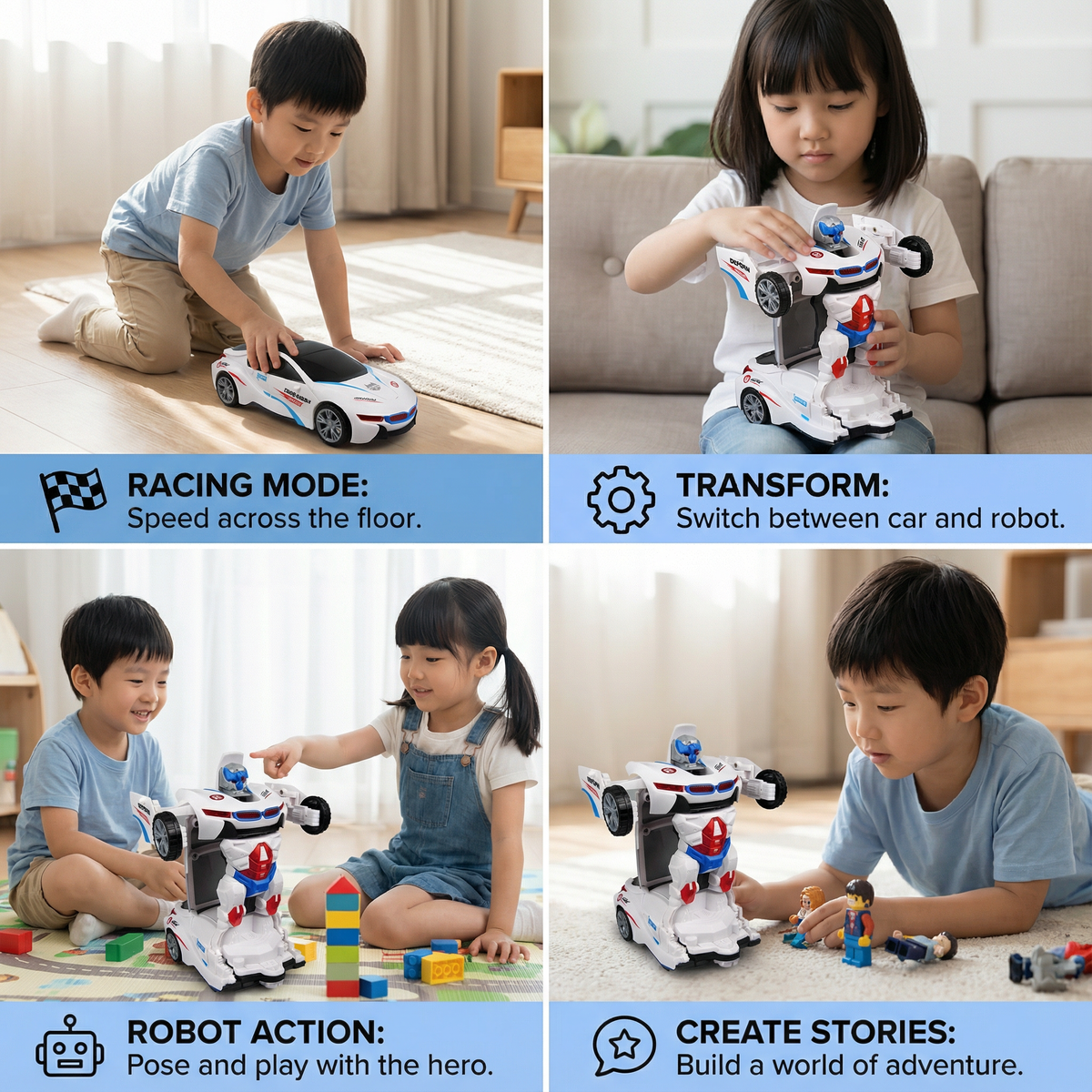 Transformable Race Car Toy