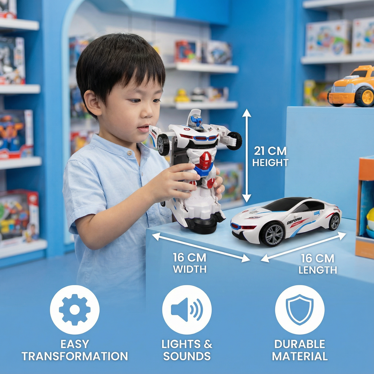 Transformable Race Car Toy