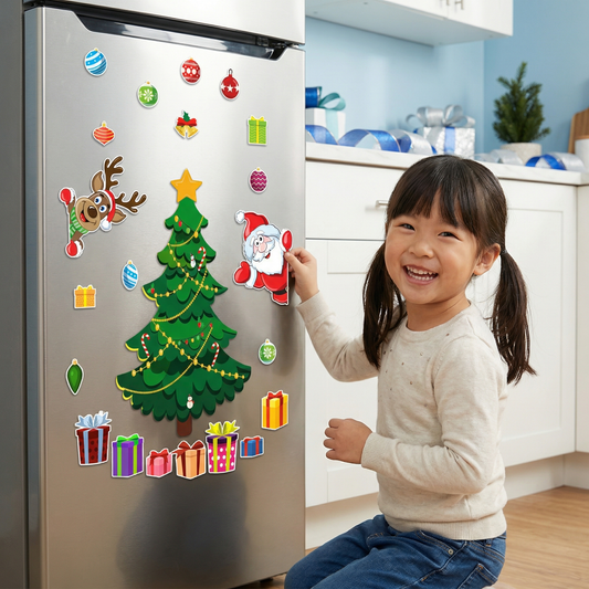 Christmas Montessori Magnetic Sticker Set for DIY Decorating