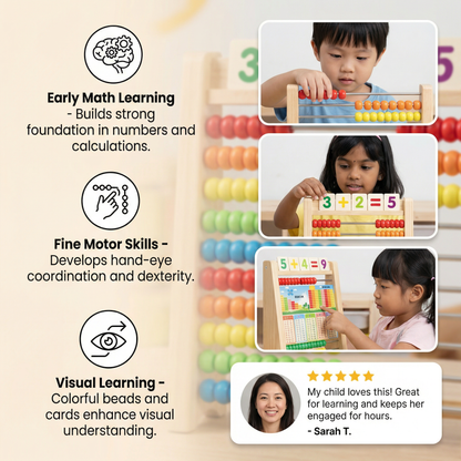 Wooden Counting Frame for Learning Numbers and Maths