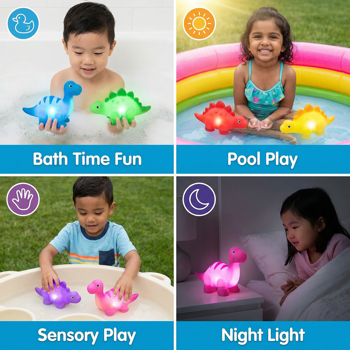 Glowing Bath Dinosaur Toy