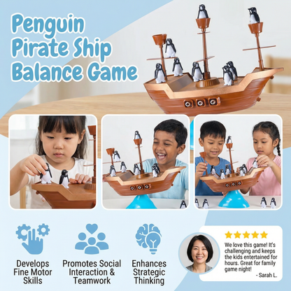 Penguin Pirate Ship Balance Game