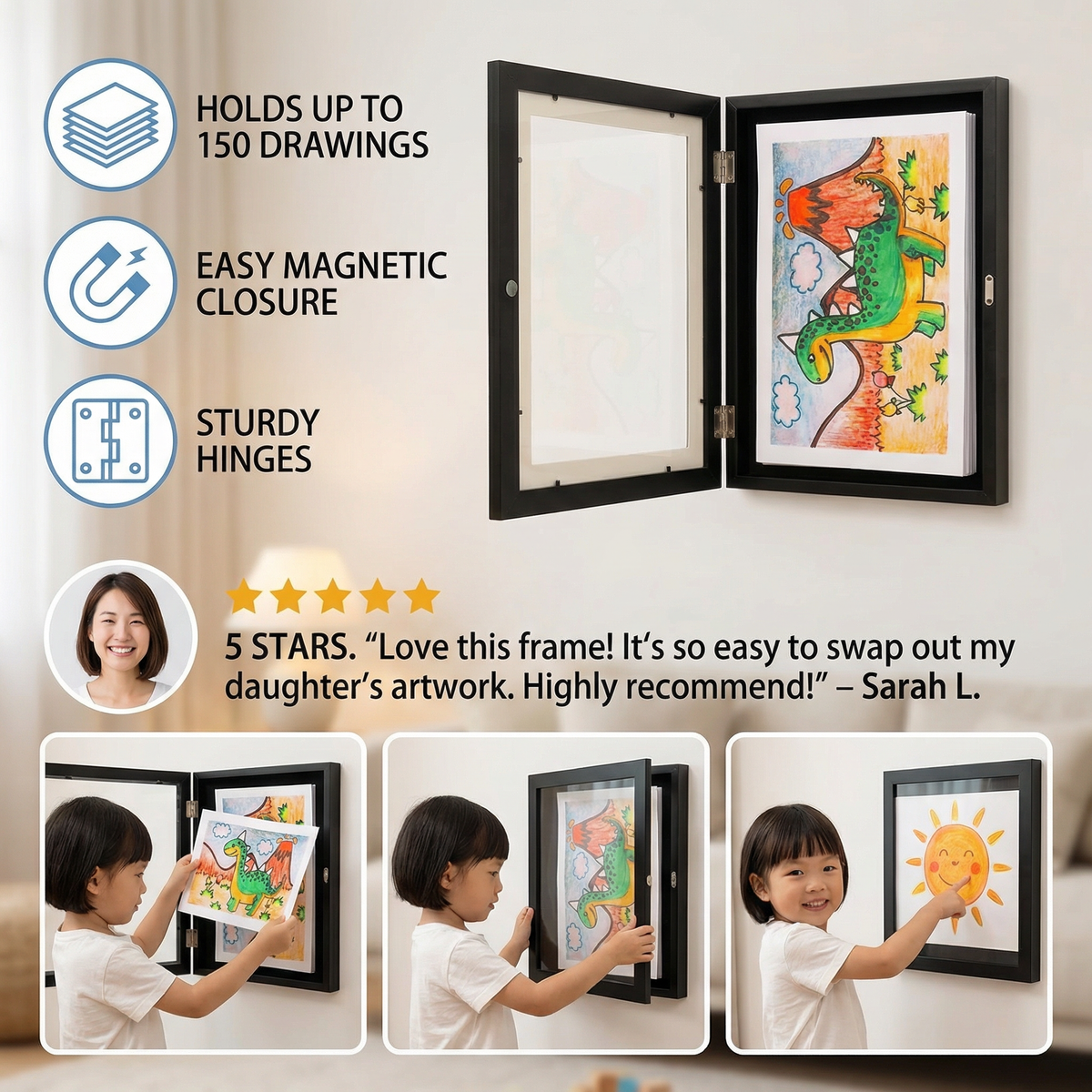 Picture Frame – For Up to 150 Drawings