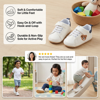 Toddler Shoes with Cute Bear Design