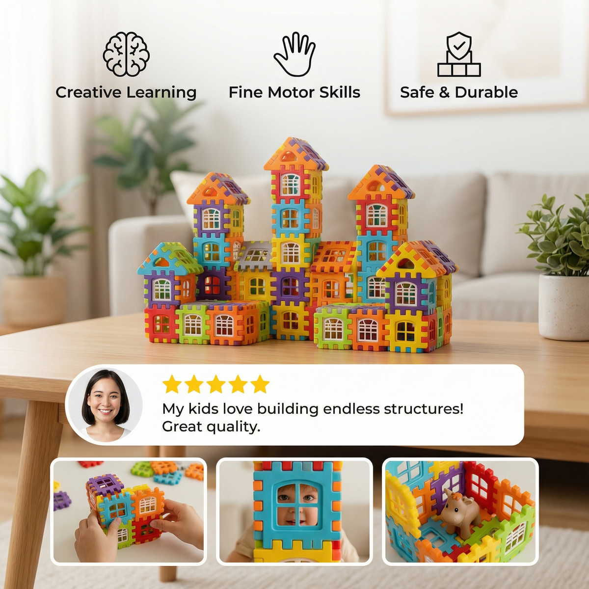 Montessori Window Building Blocks for Kids