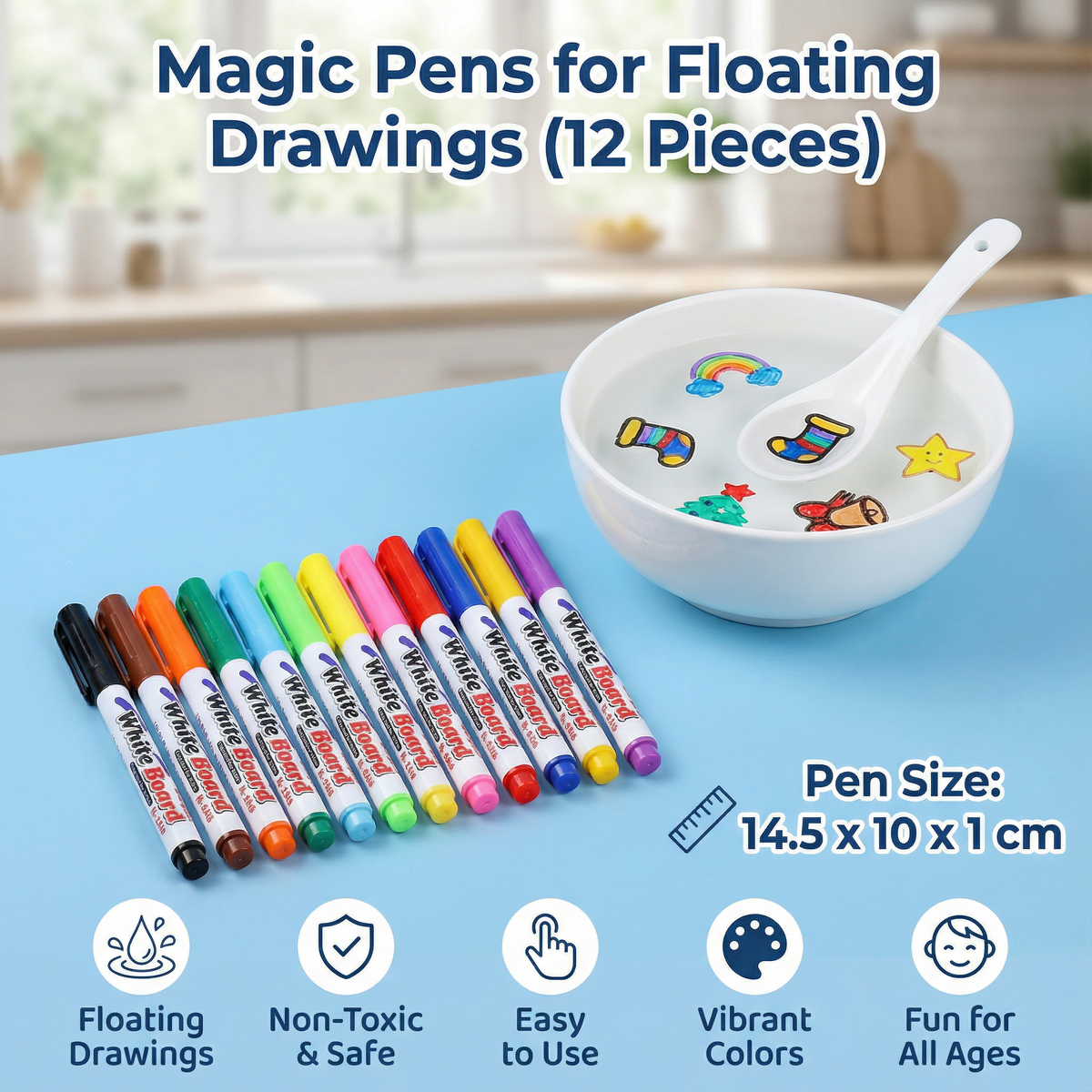 Magic Pens for Floating Drawings (12 Pieces)
