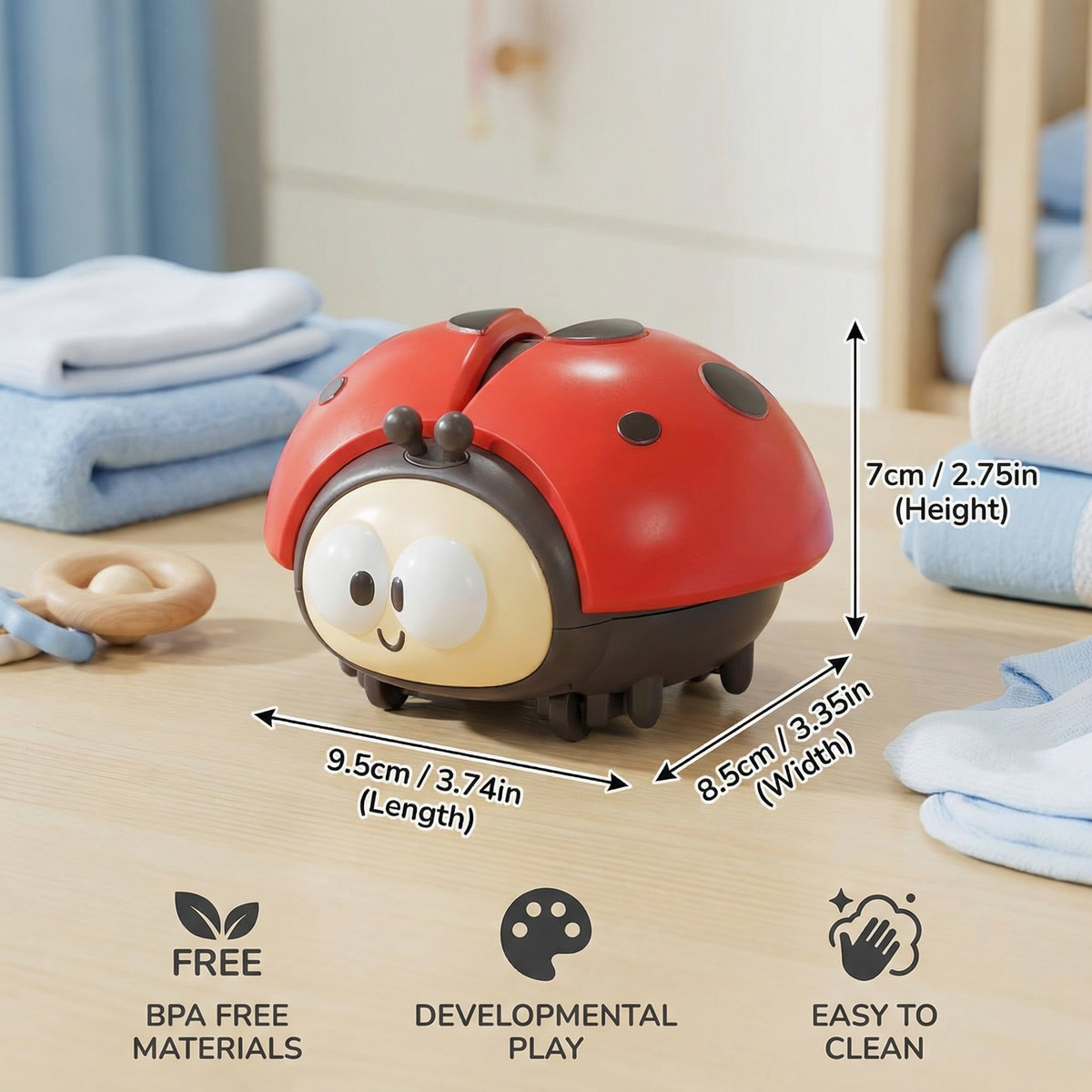 Ladybug Balloon Toy for Babies