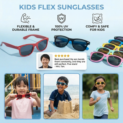 Kids Flex Sunglasses with Flexible and Durable Frame