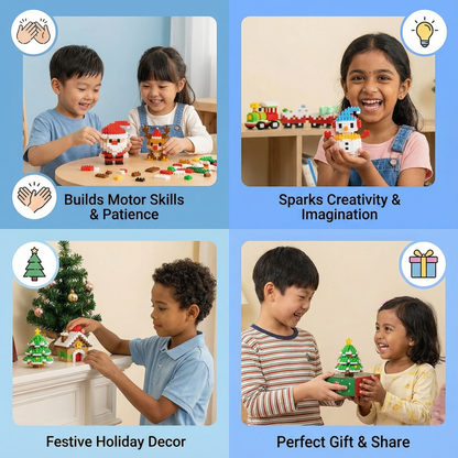 Creative Building Block Christmas Figures - Fun for the Whole Family