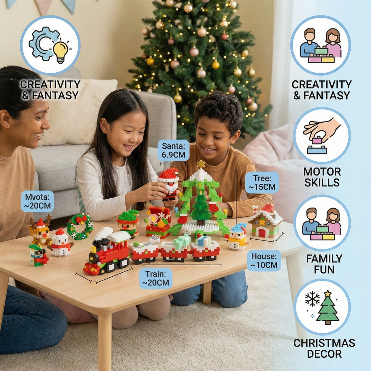 Creative Building Block Christmas Figures - Fun for the Whole Family