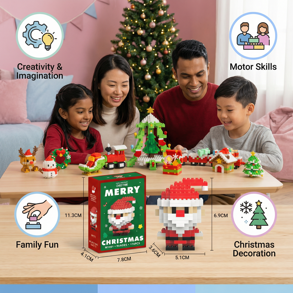 Creative Building Block Christmas Figures - Fun for the Whole Family