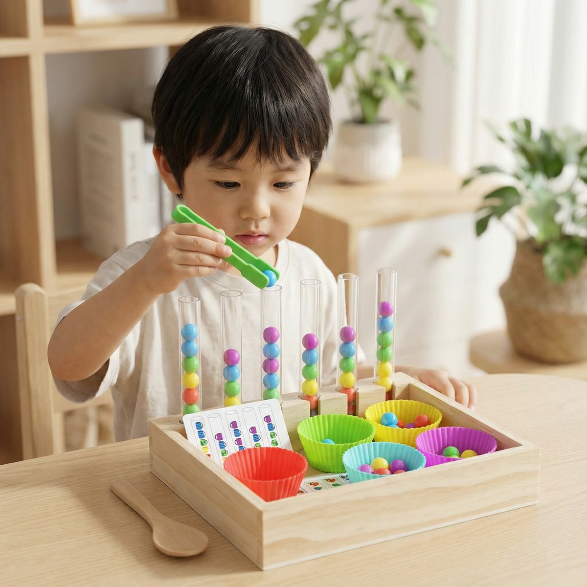 Montessori Test Tube Colors and Numbers Play and Learning Set