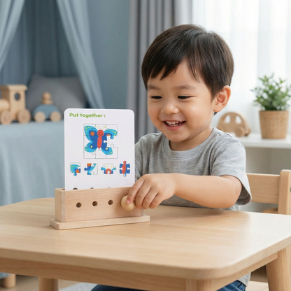 Wooden Logic Decoding Learning Game for Children - Promoting Early Skills