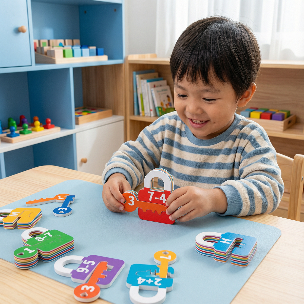 Letters and Math Locks and Keys Learning Game