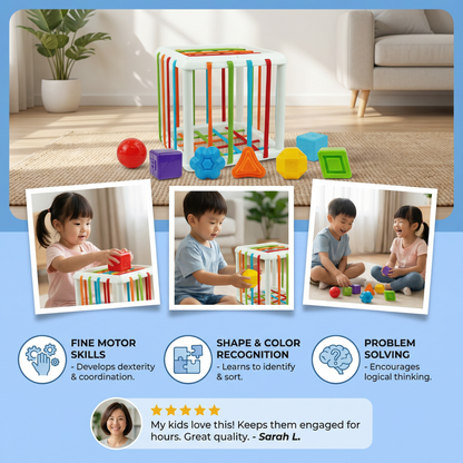 Montessori Shape Box – Sorting & Motor Skills Game