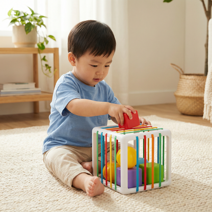 Montessori Shape Box – Sorting & Motor Skills Game
